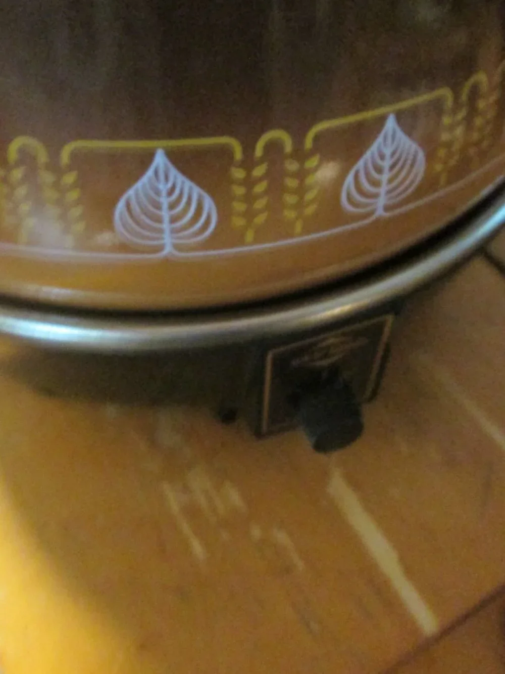 West Bend boho 70s Brown lazy day slo cooker 3 pc